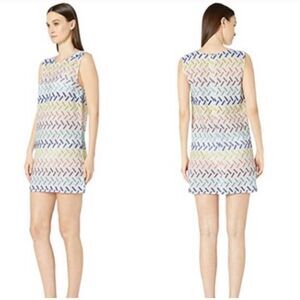 Onia Marina Mini Dress Geo Stitch